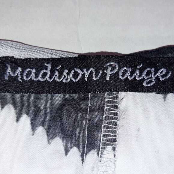 Madison Paige Chevron Stripe Mesh Tank-Medium-Oversized-Handkercheif Hem-Sheer - Picture 3 of 5